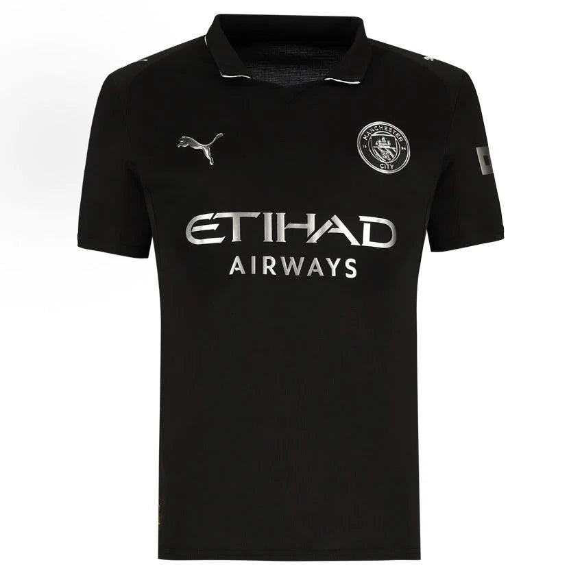 Manchester City FC Away Jersey Mens Black 25/26 Season